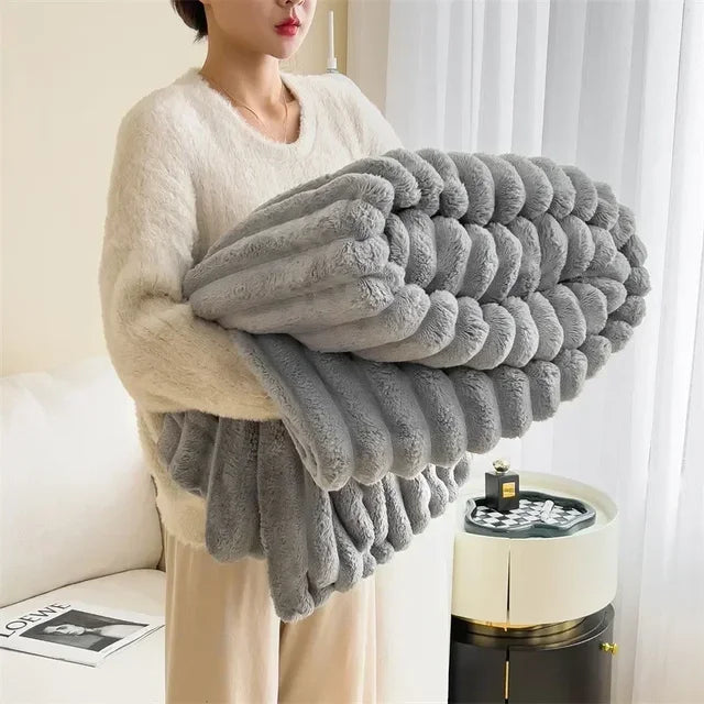 Zachte Fleece Deken LuxuraWrap voor Bank en Bed