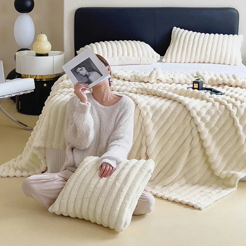 Zachte Fleece Deken LuxuraWrap voor Bank en Bed