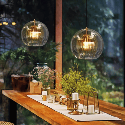 Aluminium Hanglamp Modern Glas Design LumaLite