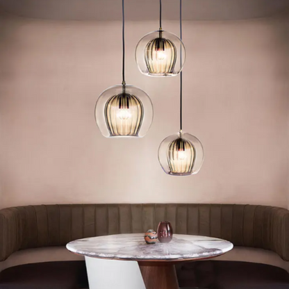 Aluminium Hanglamp Modern Glas Design LumaLite