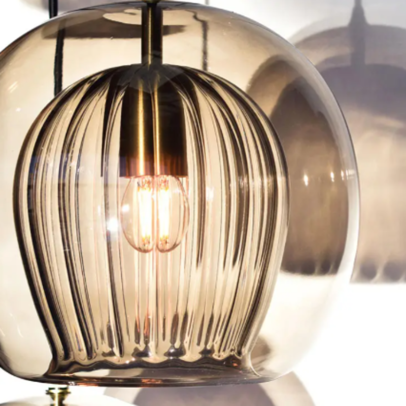 Aluminium Hanglamp Modern Glas Design LumaLite