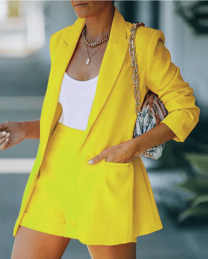 Blazer Set met Shorts Dame Trendy Zomercollectie