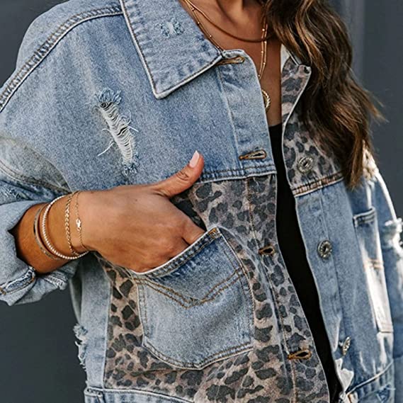 Leren Jack Casual Stijlvolle Spijkerjas voor Dames