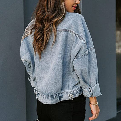 Leren Jack Casual Stijlvolle Spijkerjas voor Dames