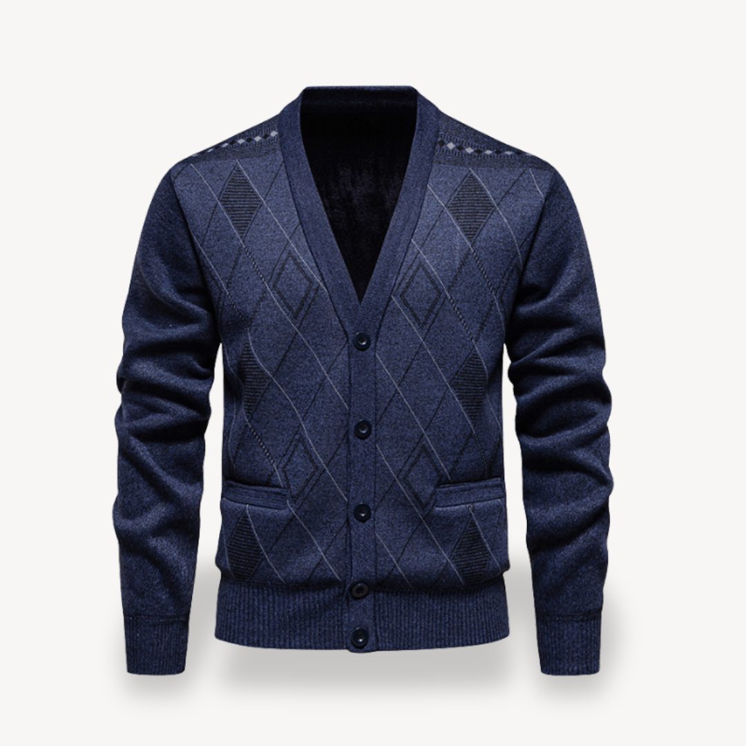 Diamond Knit Cardigan Trui Heren 0
