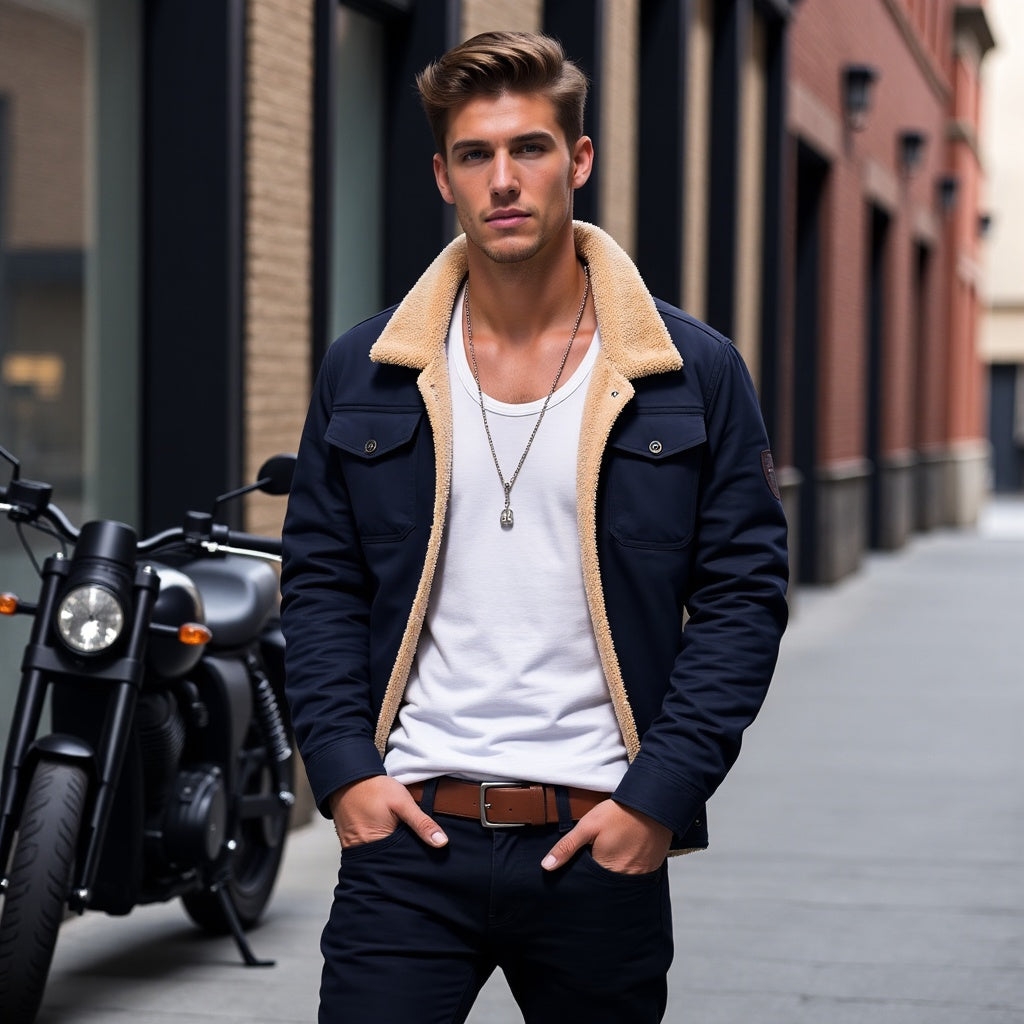 Bomberjack Heren Tijdloos Leer Jacket