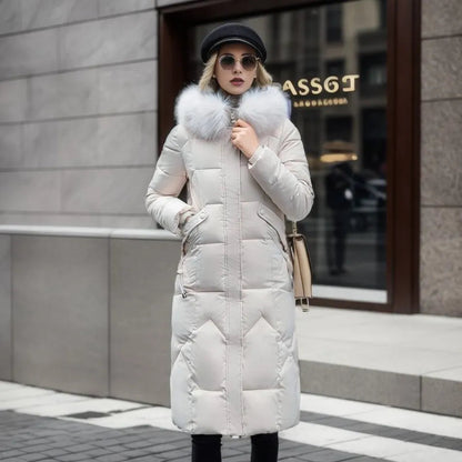 Diva Dames Jas Winter | Lange Pufferjas met Capuchon, Warm en Stijlvol 1