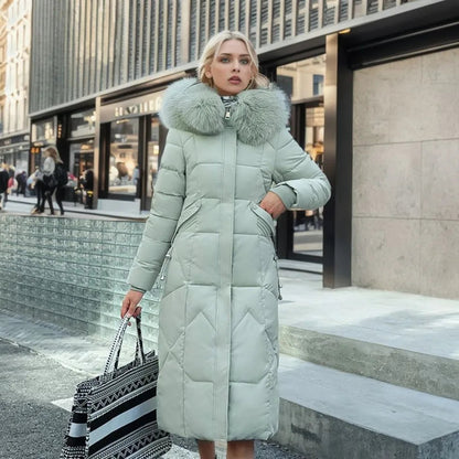 Diva Dames Jas Winter | Lange Pufferjas met Capuchon, Warm en Stijlvol 9