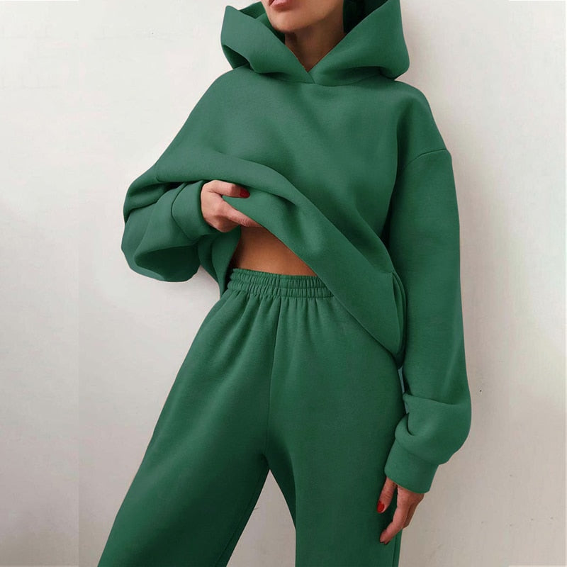 Dames Loungewear Set Zachte Sweatshirt en Jogger Relaxed Fit