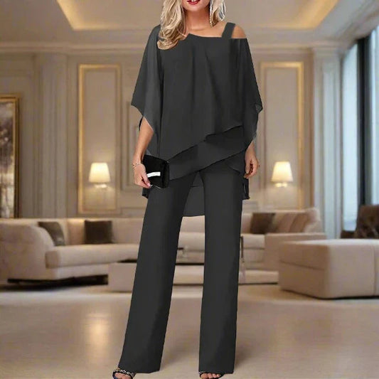 Doreen | Elegante, losvallende zomerse chiffonset 0