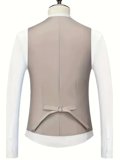 Driedelig heren pak met slim fit en glanzende afwerking