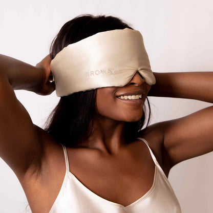 Zijde Slaapmasker voor Betere Slaap met Zachte Verpakking