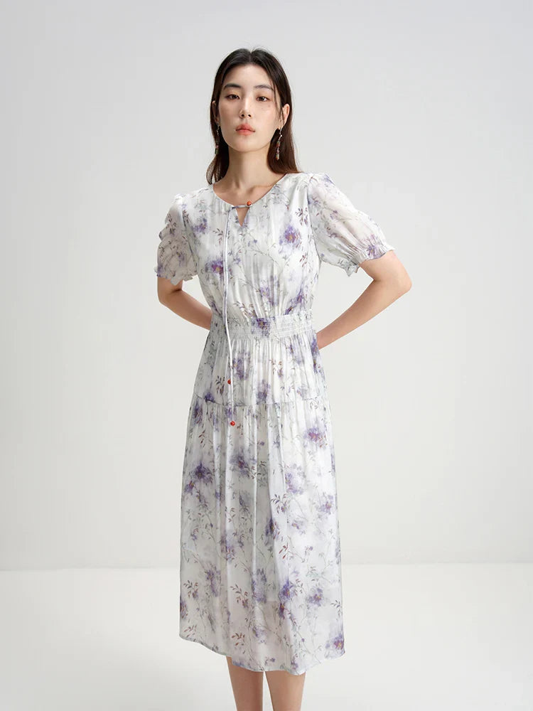 Floralle Bloom Chiffon Jurk