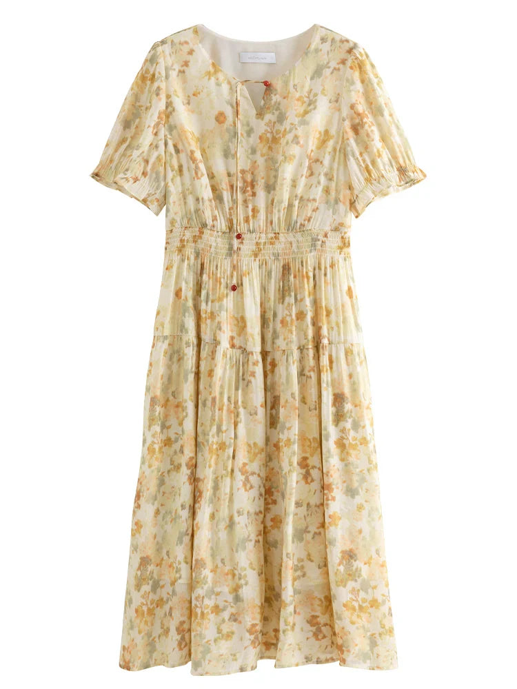 Floralle Bloom Chiffon Jurk