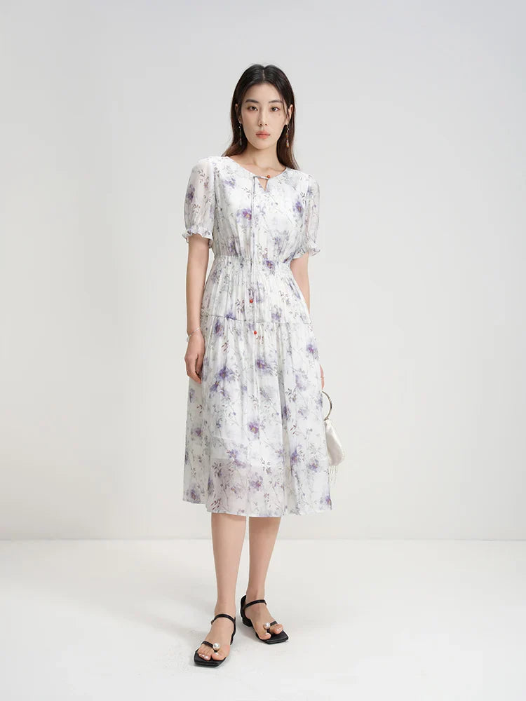 Floralle Bloom Chiffon Jurk