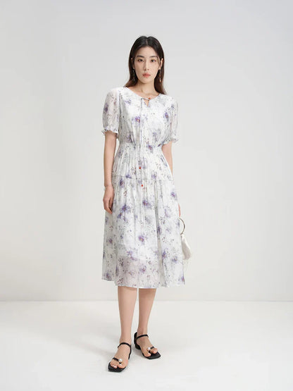 Floralle Bloom Chiffon Jurk