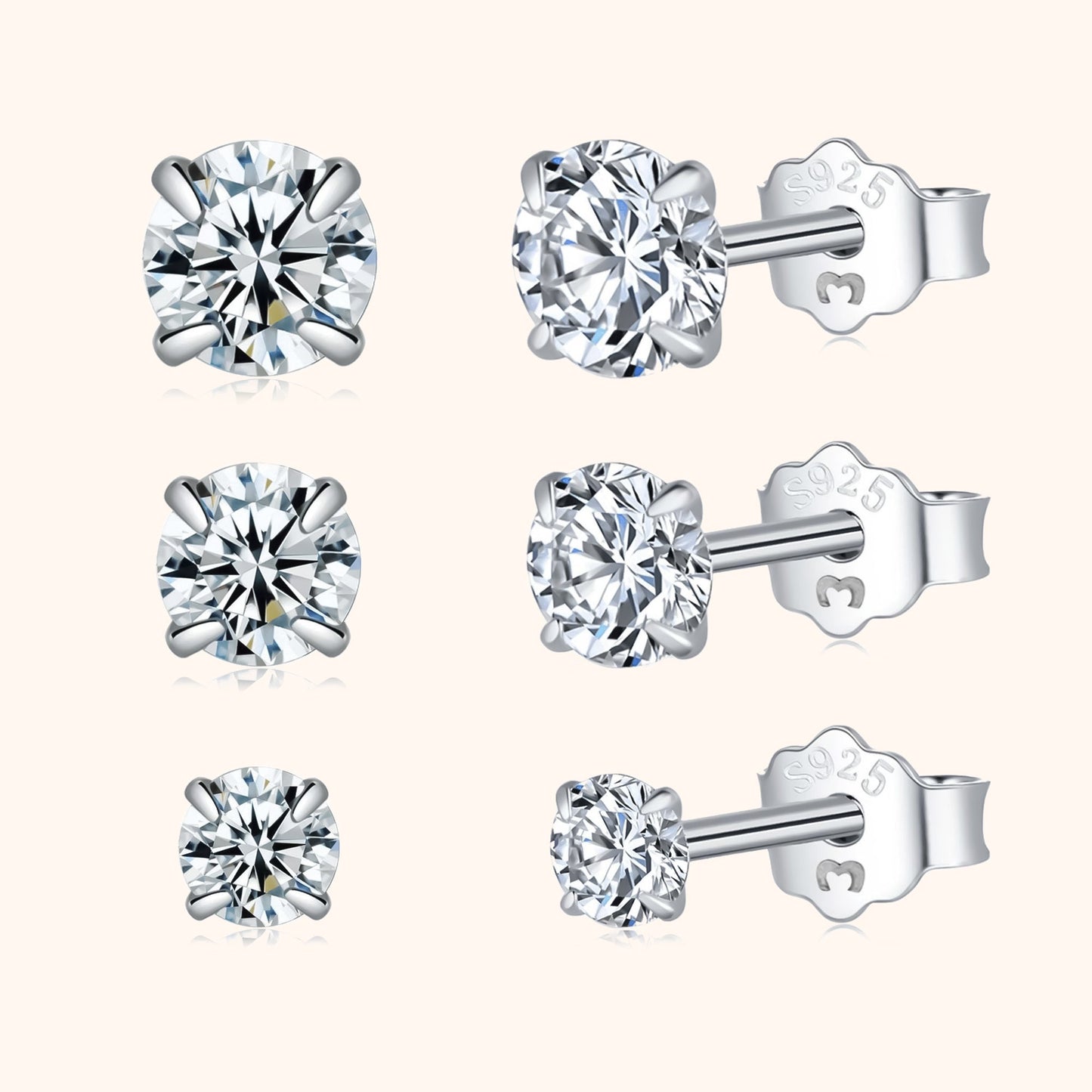 Kleine Zirkonia Oorbellen Elegante Rondes Oorhangers