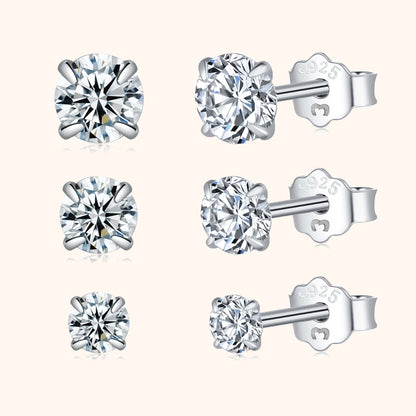 Kleine Zirkonia Oorbellen Elegante Rondes Oorhangers