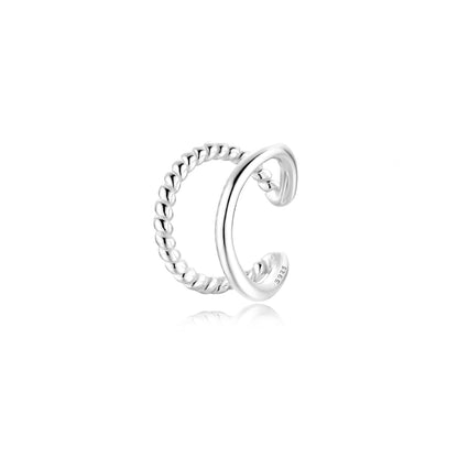 Rolvormige Manchetklok Isabelle Elegant Zilver