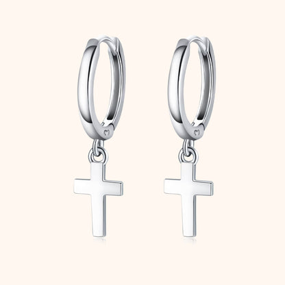 Kruis Oorbellen Zilveren Hanger voor Vrouw