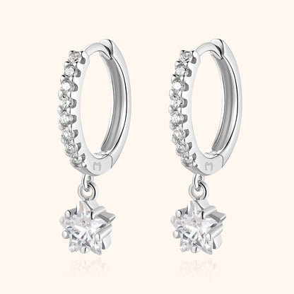 Ster Oorbellen Hangend Zilver Lyra Design