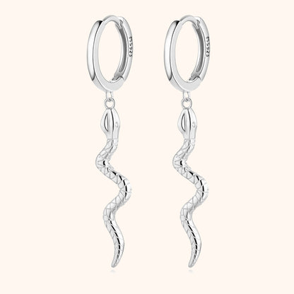 Slangen Oorbellen Zilver Stijlvol Model Selene