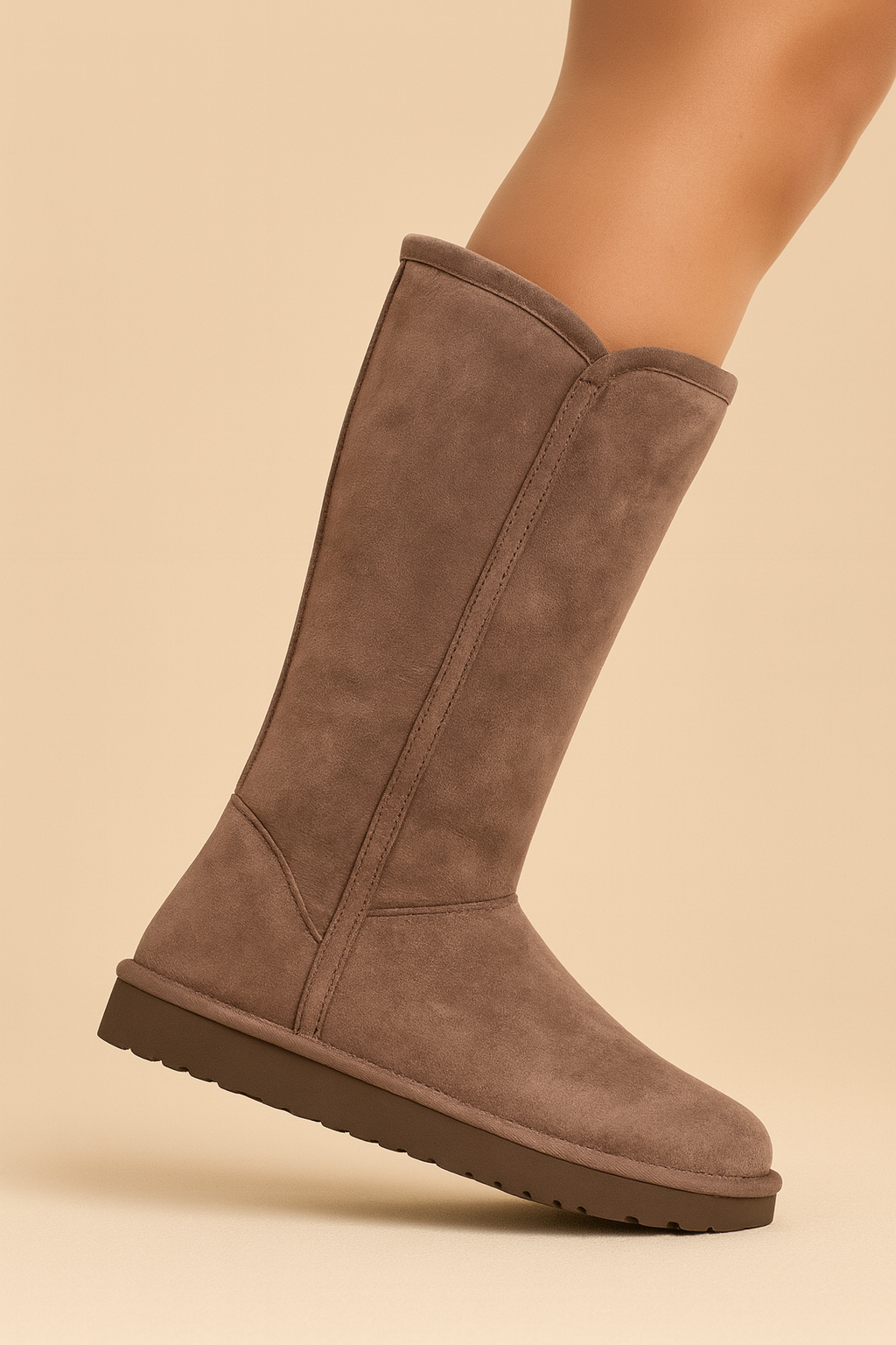 Dames Hoge Winterboots Warm en Comfortabel met Voering Ebony - Mode Vibes