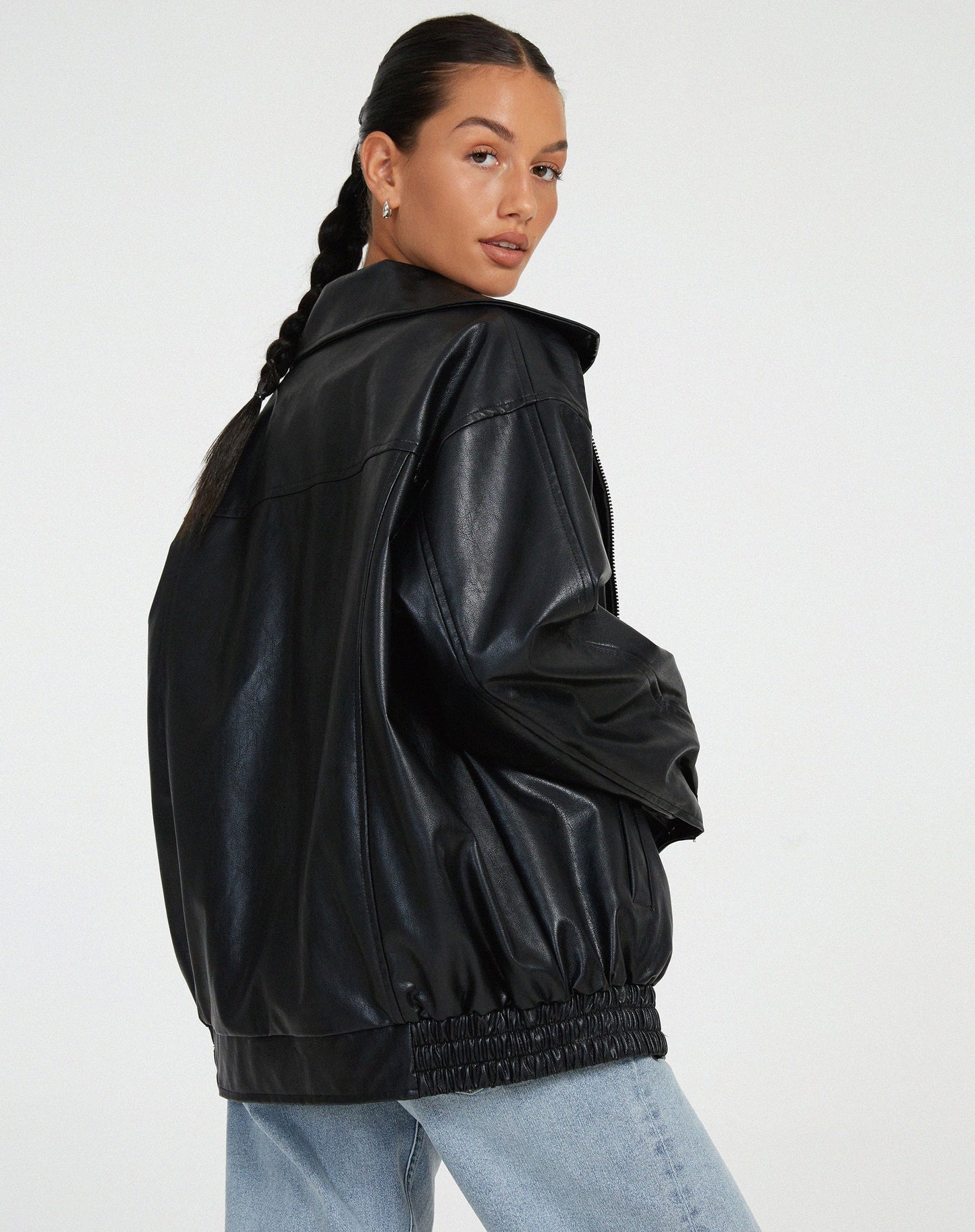 Dames Bomberjack Oversized Zwart Comfortabel