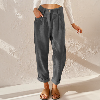 Elise | Pantaloni Casual in Cordone per Donne-4