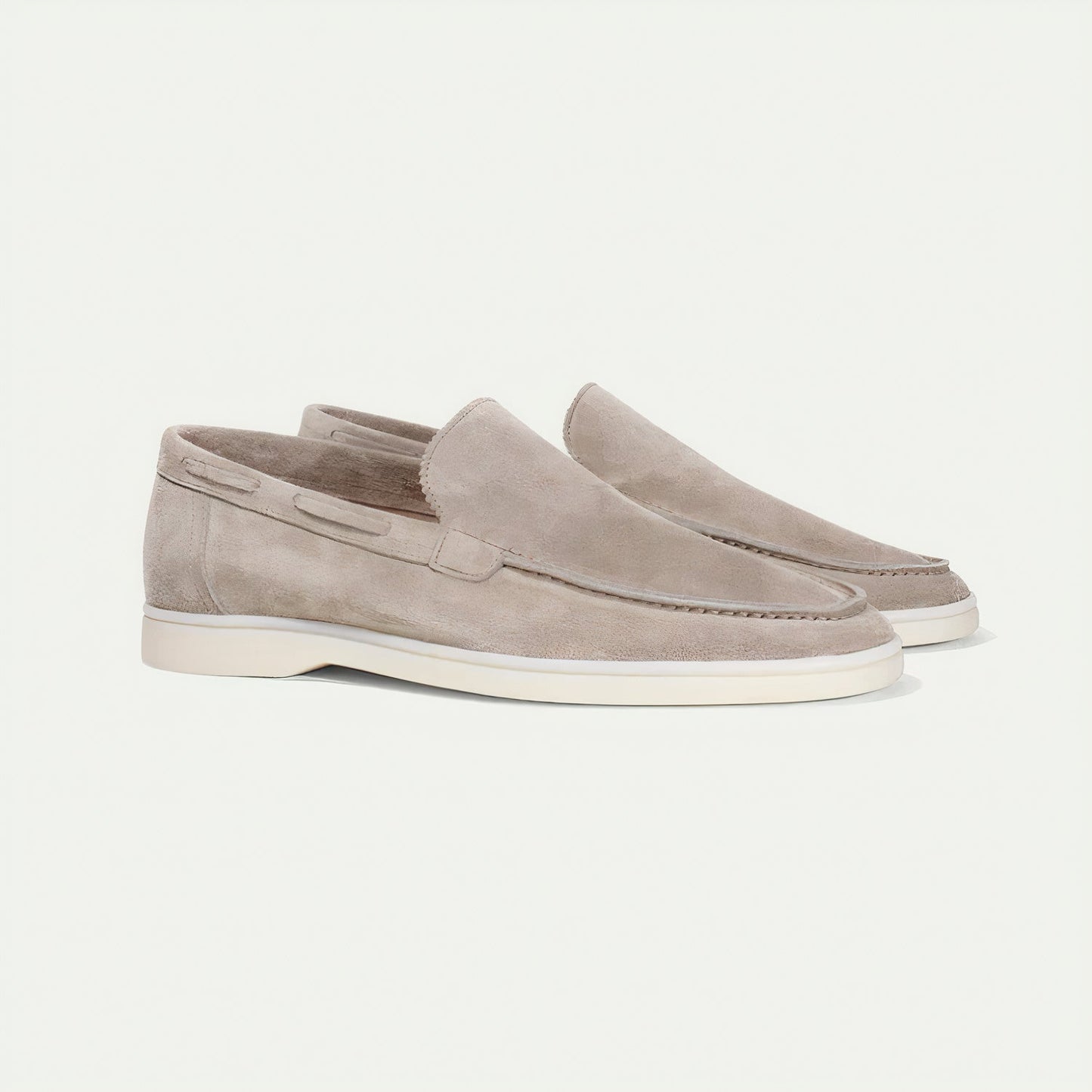 Leren Loafers voor Heren Suède Zwart Klassiek