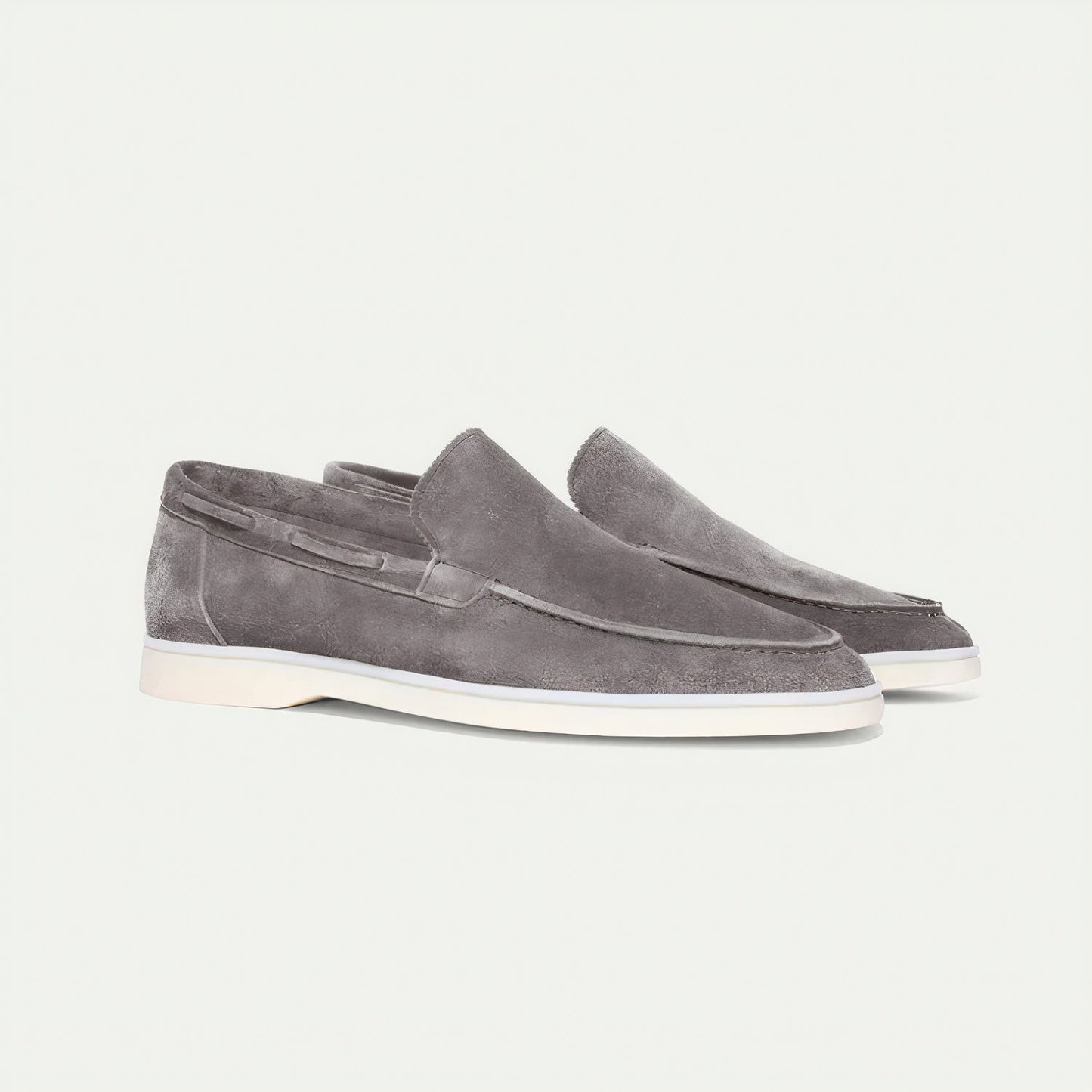 Leren Loafers voor Heren Suède Zwart Klassiek