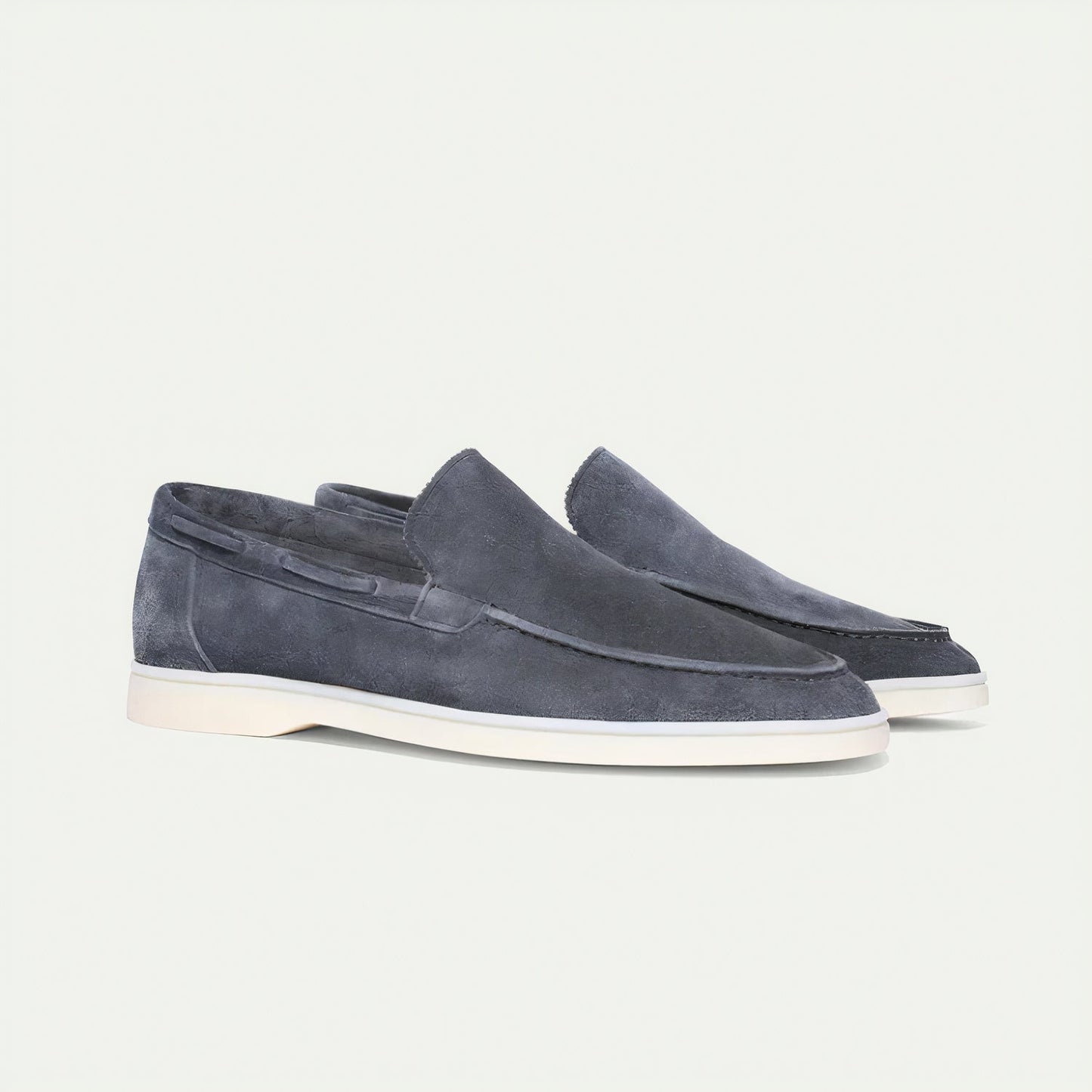 Leren Loafers voor Heren Suède Zwart Klassiek