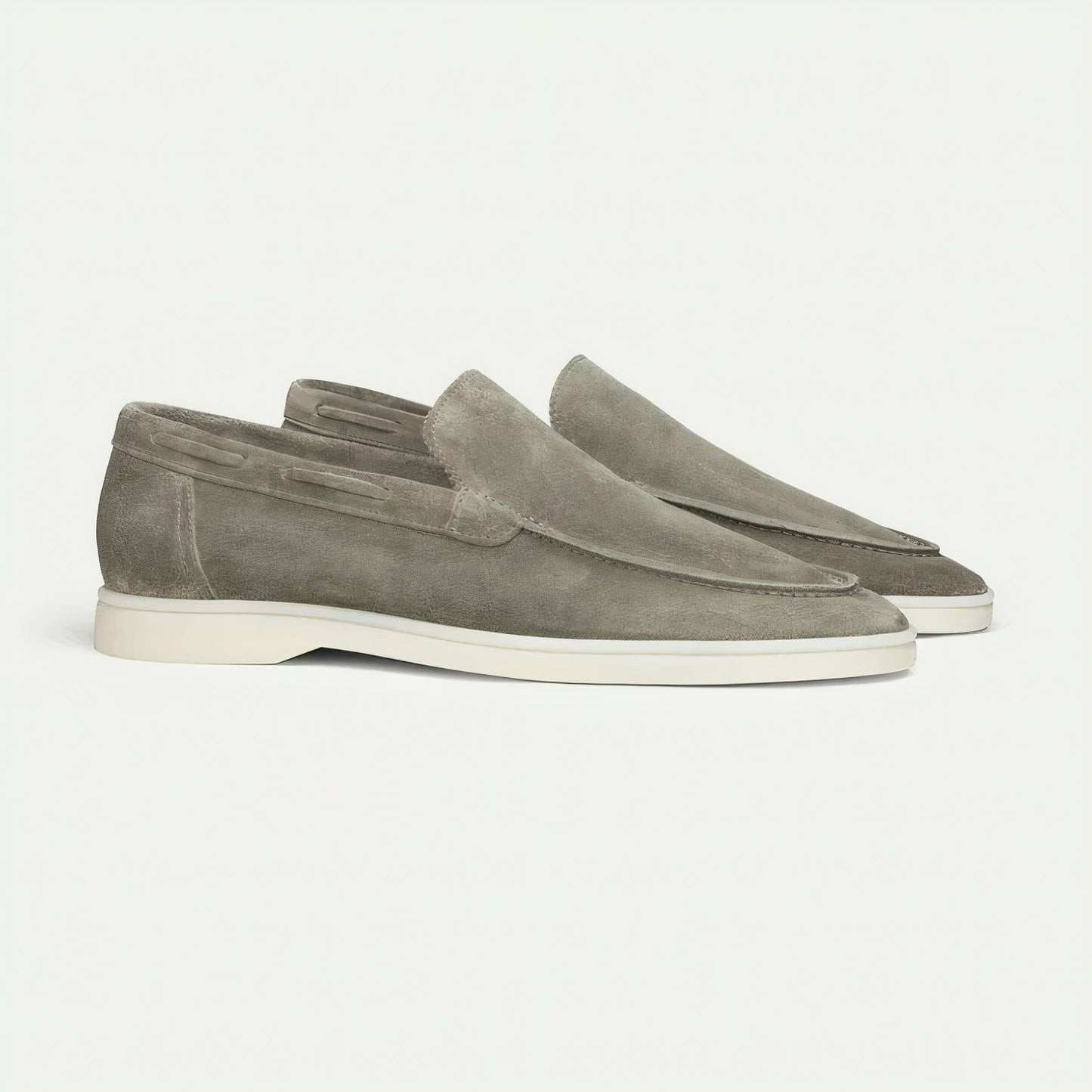 Leren Loafers voor Heren Suède Zwart Klassiek