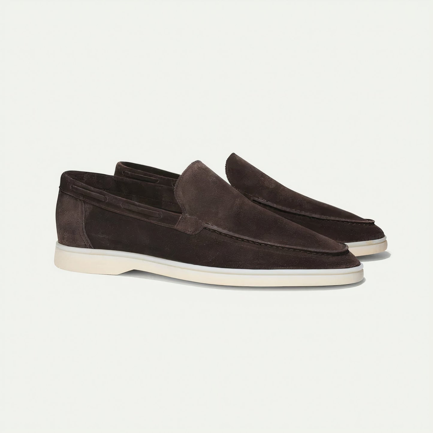 Leren Loafers voor Heren Suède Zwart Klassiek