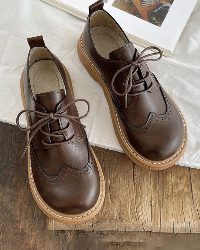 Vrouwelijke Oxford Schoenen Retro Stijl Elsie