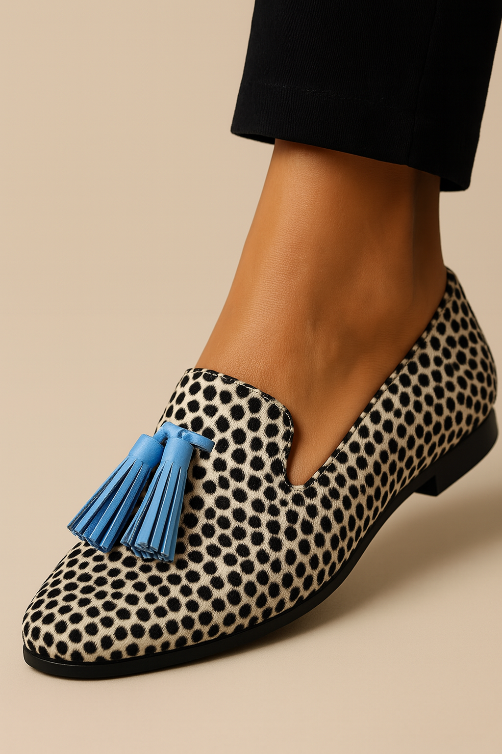 Dames Loafers met Kwastdetail en Leuke Print - Mode Vibes