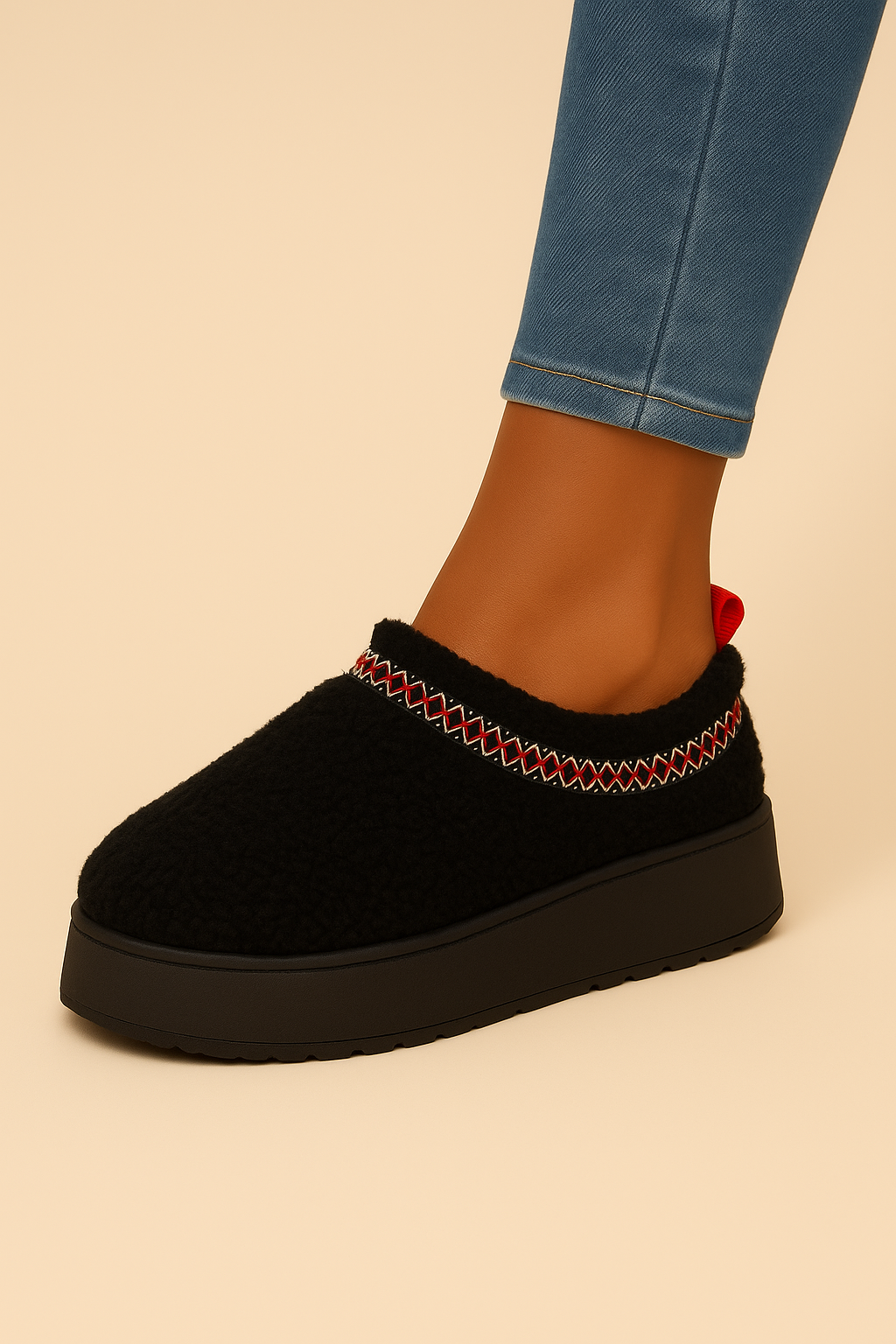 Dames Pluche Instappers Warm en Comfortabel