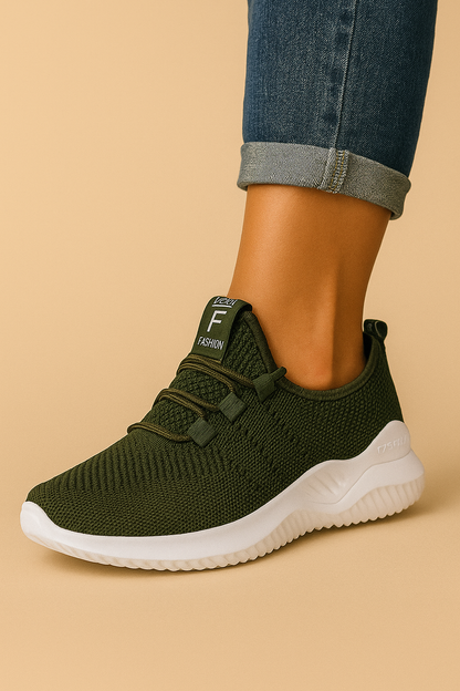 Dames Orthopedische Sneaker Groen Leger Stijlvol Comfortabel - Mode Vibes