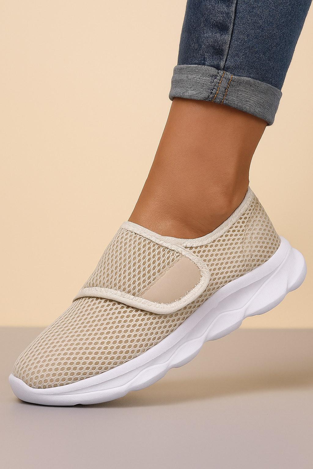 Dames Comfortabele Orthopedische Sneakers met Klittenband - Mode Vibes