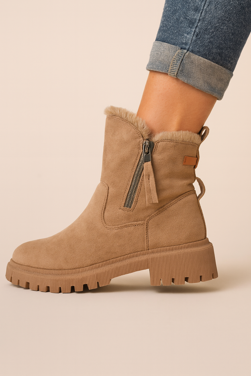 Dames Winterlaarzen Gevoerd en Comfortabel met Rits - Mode Vibes