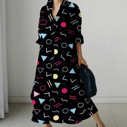 Dames Overhemdjurk Elegante Korte Mouw