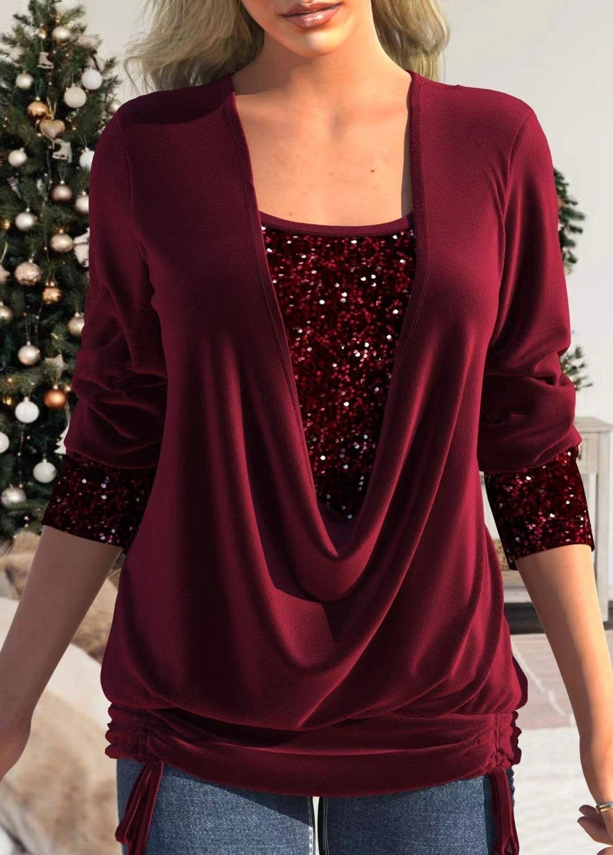 Vrouwelijke Glitter Top met Comfortabel Model - Mode Vibes