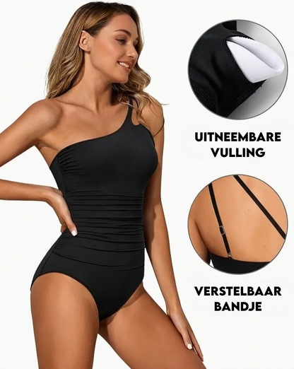 Dames Badpak Een Schouder Asymmetrisch