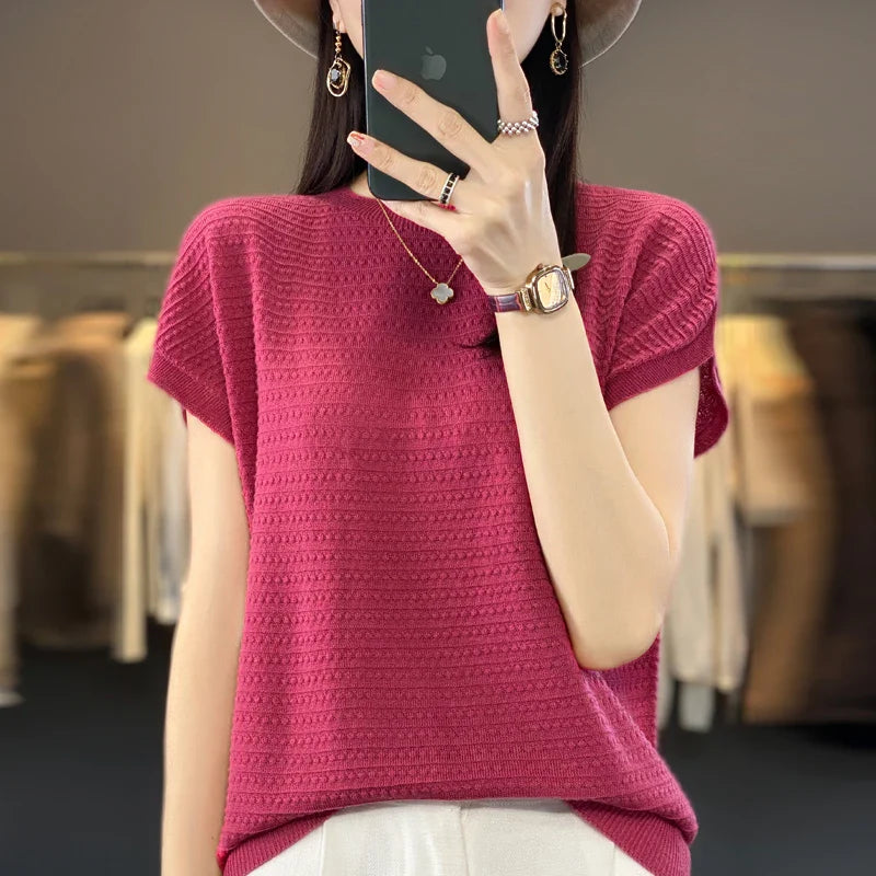 Aria's Zomerse Batwing Ice Silk T-shirt