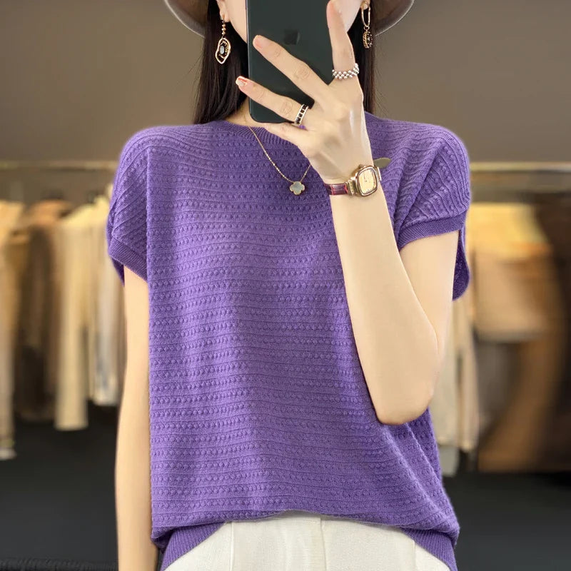 Aria's Zomerse Batwing Ice Silk T-shirt