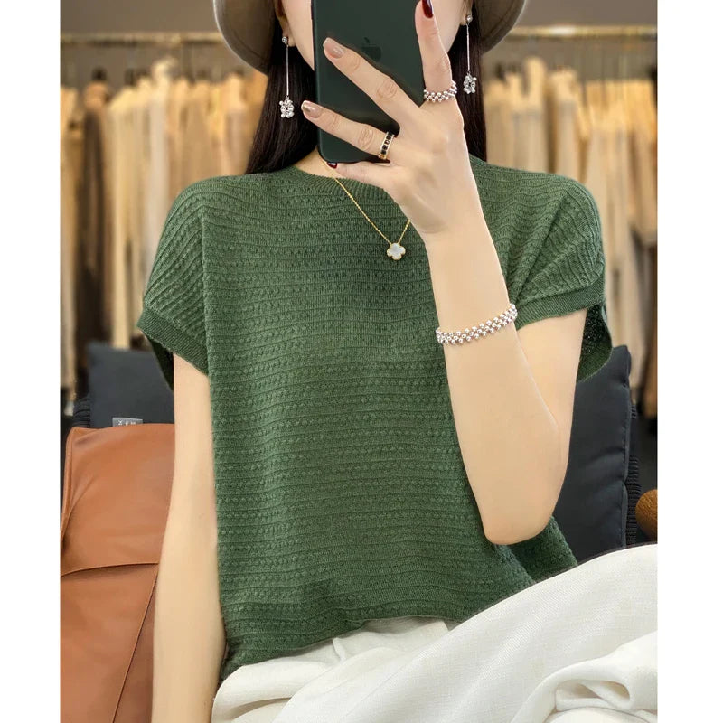 Aria's Zomerse Batwing Ice Silk T-shirt