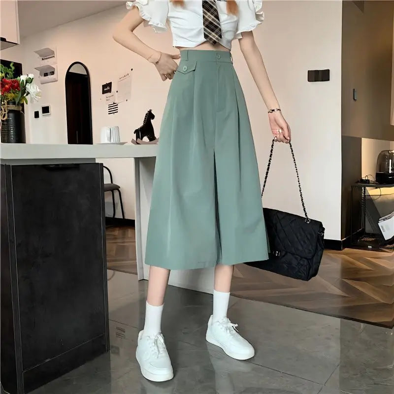Zomer Elegante Wijde Pijpen Broek