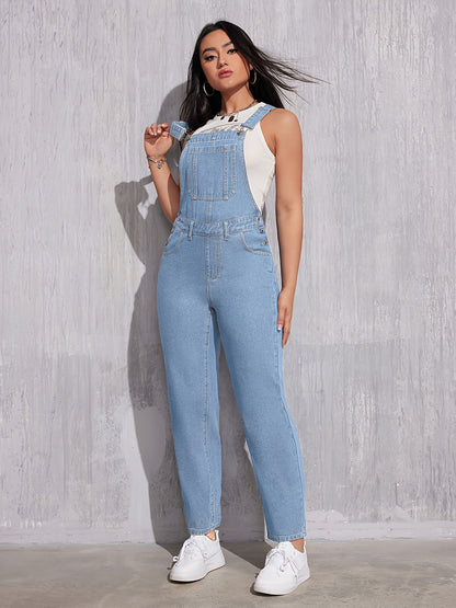 Damesoverall Regular Fit Effen Stof - Mode Vibes