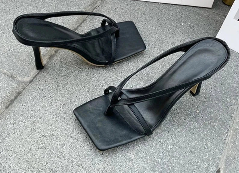Glamoura Vierkante Neus Sandalen