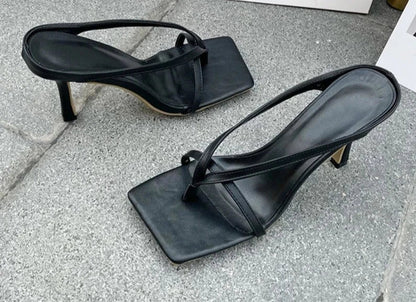 Glamoura Vierkante Neus Sandalen